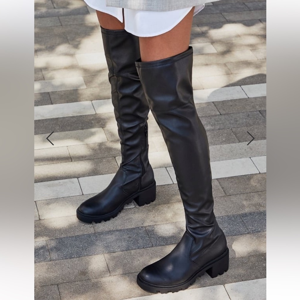 Black Over-the-Knee Women's Boots - Picture 6 of 10